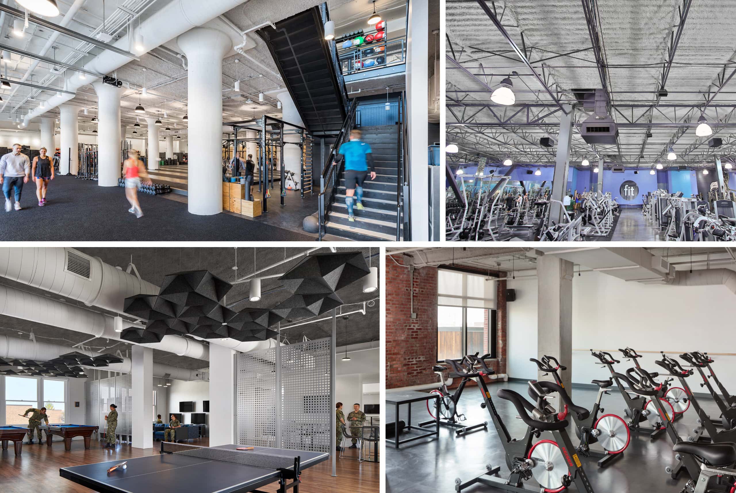 Recreation rooms and fitness studio projects