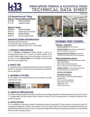 K-13 Technical Data Sheet