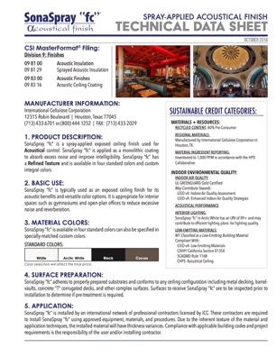 SonaSpray FC Technical Data Sheet